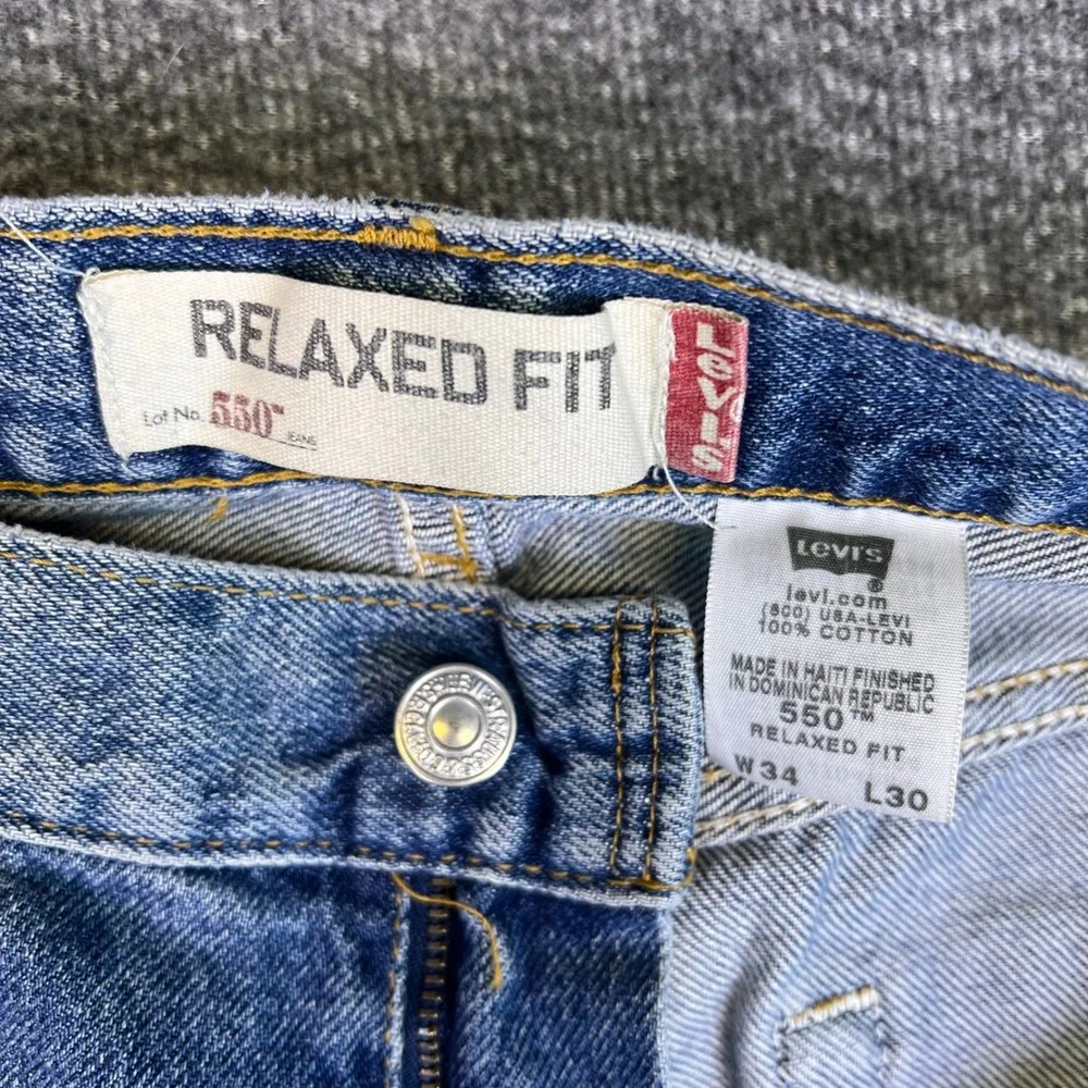 VTG Y2K Levis 550 Jeans Mens 34x30 Relaxed‎ Tapered Casual Baggy Denim Retro